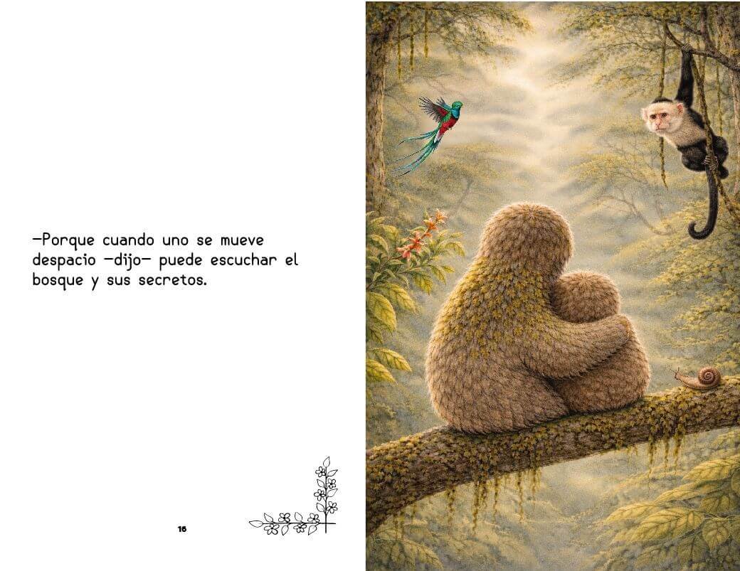 Página interior del libro El secreto del bosque: escuchar el bosque