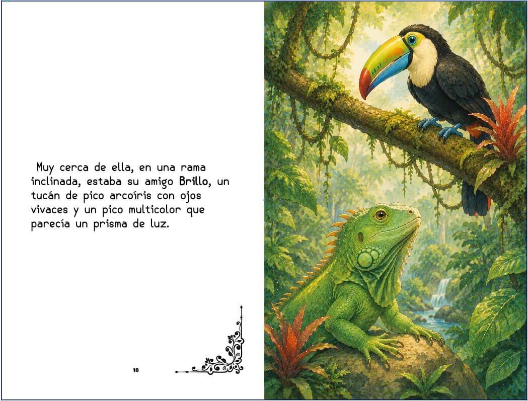 Páginas 18 y 19 del libro El Pizote Comelón